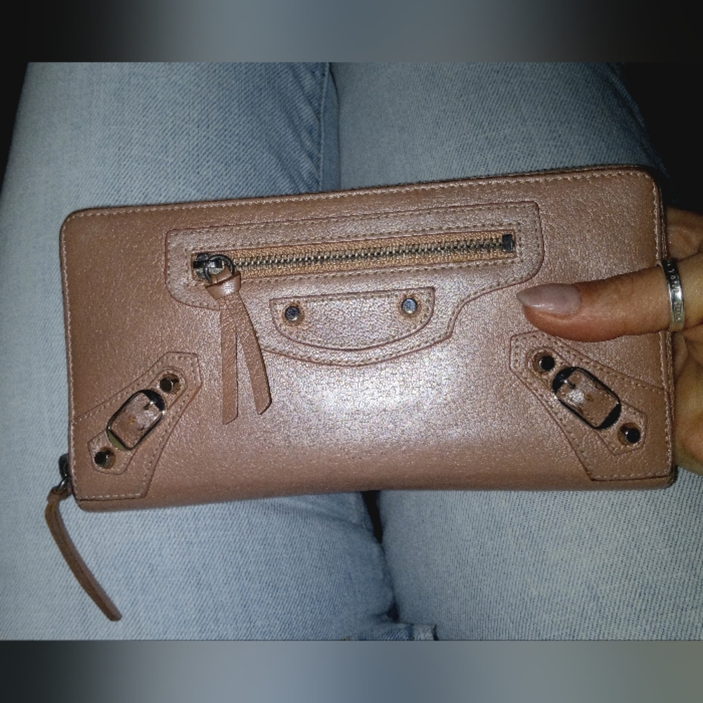 BALENCIAGA Zippy City Wallet Blush Pink Sheen - Picture 3 of 16